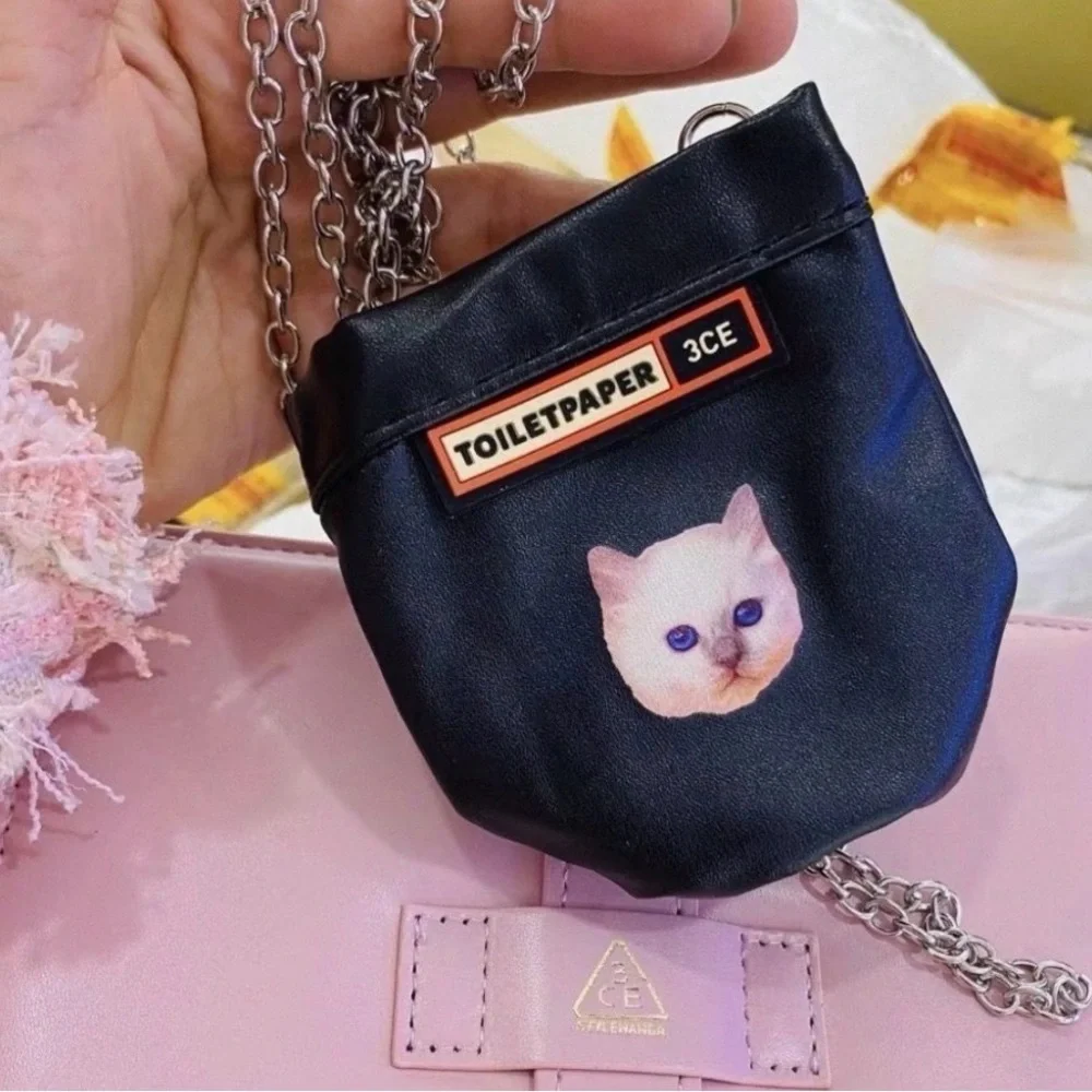 Black Cat Chain Pouch